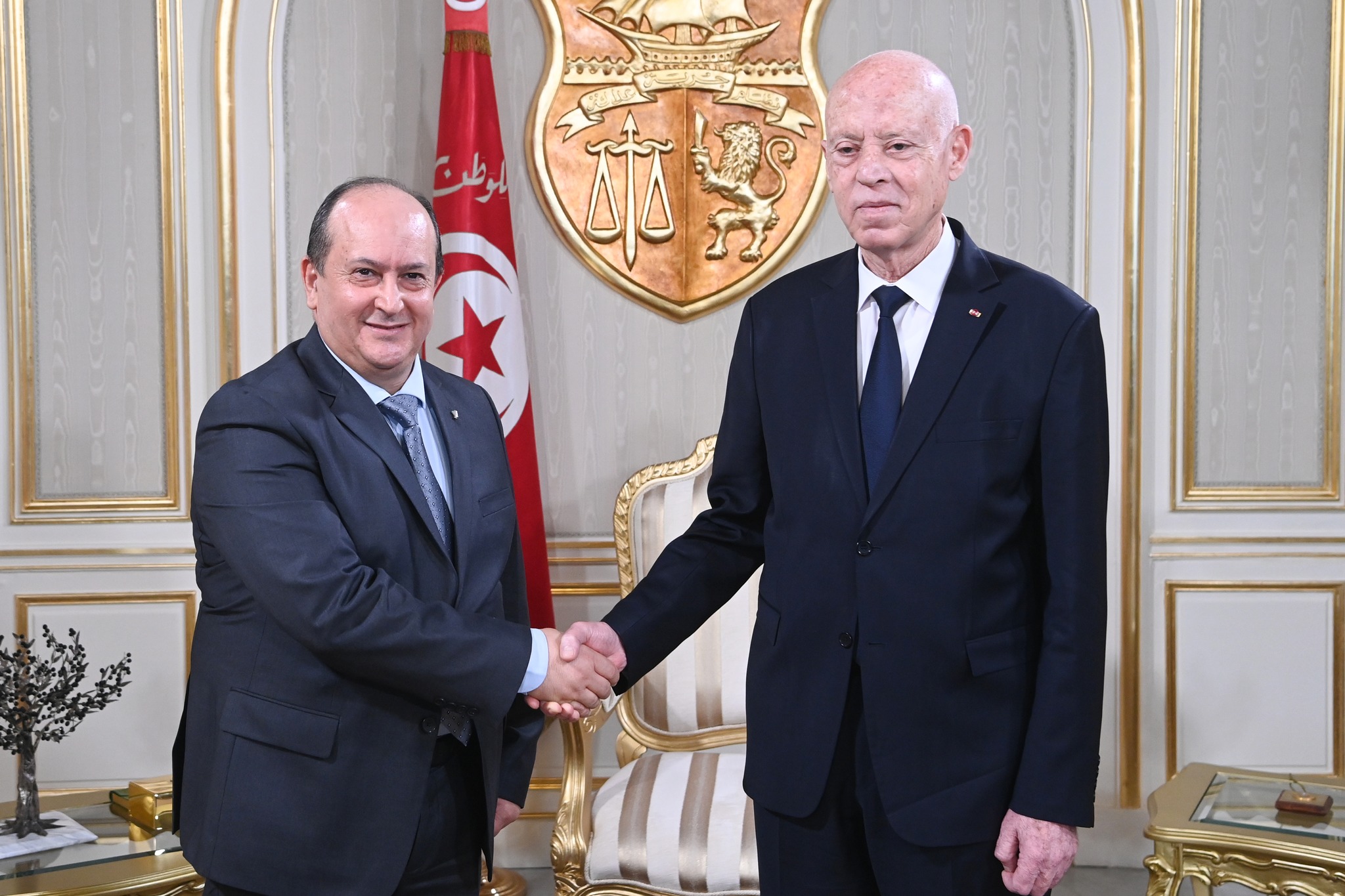 رئيس الجمهوريّة قيس سعيّد يستقبل السيّد سيفي غريب الوزير الأوّل للجمهوريّة الجزائريّة الديمقراطية الشعبية