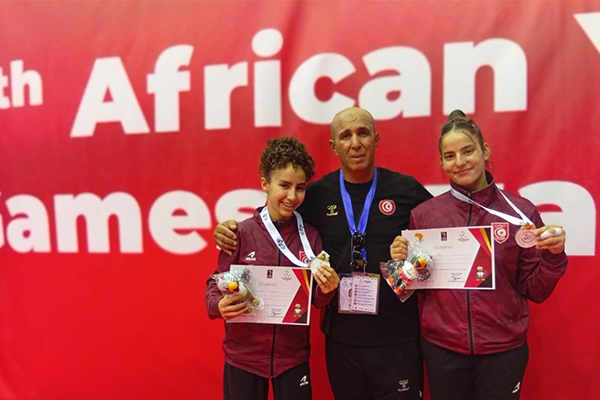 أسيل بنور ورنيم بن سليمان يرفعان علم تونس بذهبيتين في الألعاب الإفريقية لواندا 2025.