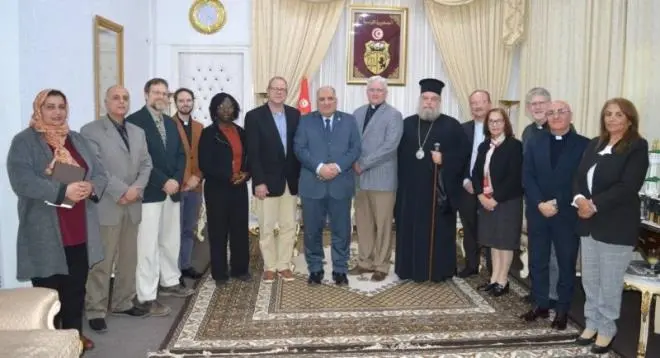 Le ministre des Affaires religieuses reçoit des représentants de la communauté chrétienne en Tunisie, un message de coexistence et de tolérance