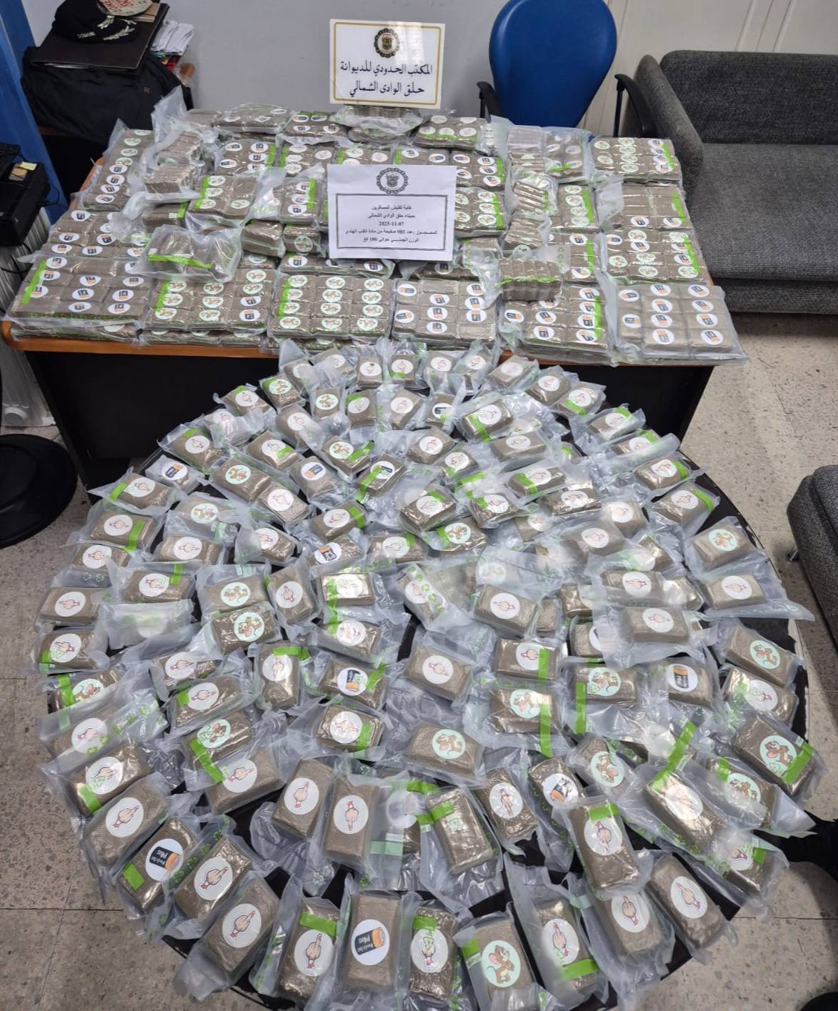 المعابر الحدودية: حجز كميات هامة من المواد المخدرة خلال شهري نوفمبر وديسمبر 