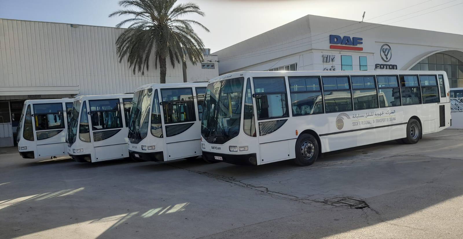 الشركة الجهوية للنقل بسليانة تعزز أسطولها باربع حافلات جديدة