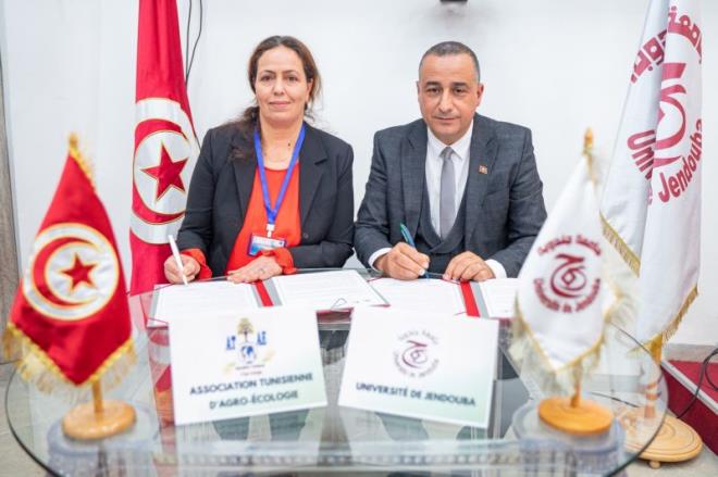 توقيع اتفاقية شراكة جديدة بين جامعة جندوبة والجمعية التونسية للزراعة الايكولوجية لدعم الطالب "المبادر"