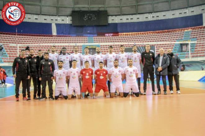 البطولة العربية للاندية للكرة الطائرة - النجم الساحلي يفوز على الاتحاد الليبي 3-0