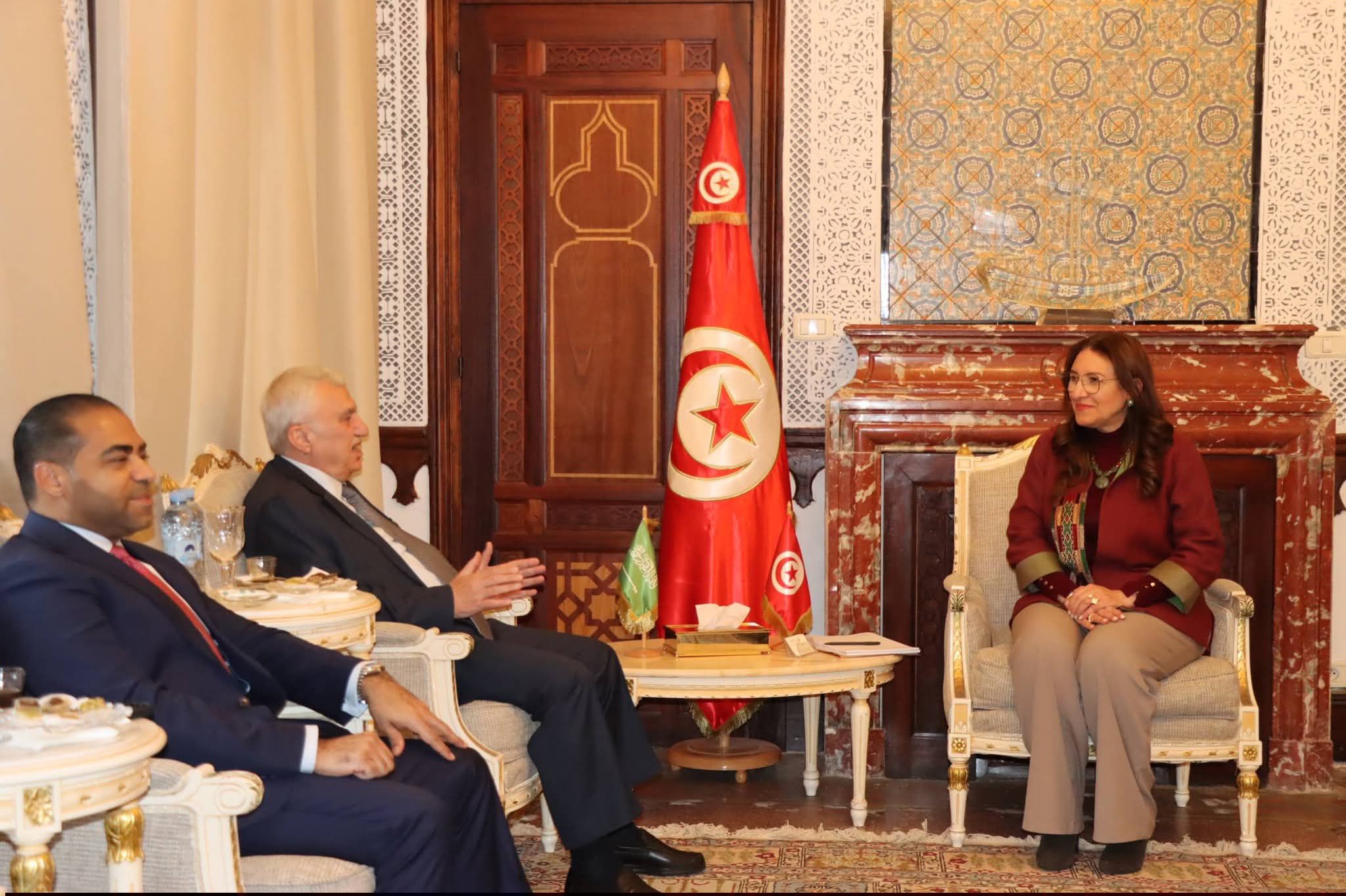 وزيرة المالية تلتقي رئيس مجلس إدارة البنك التونسي السعودي