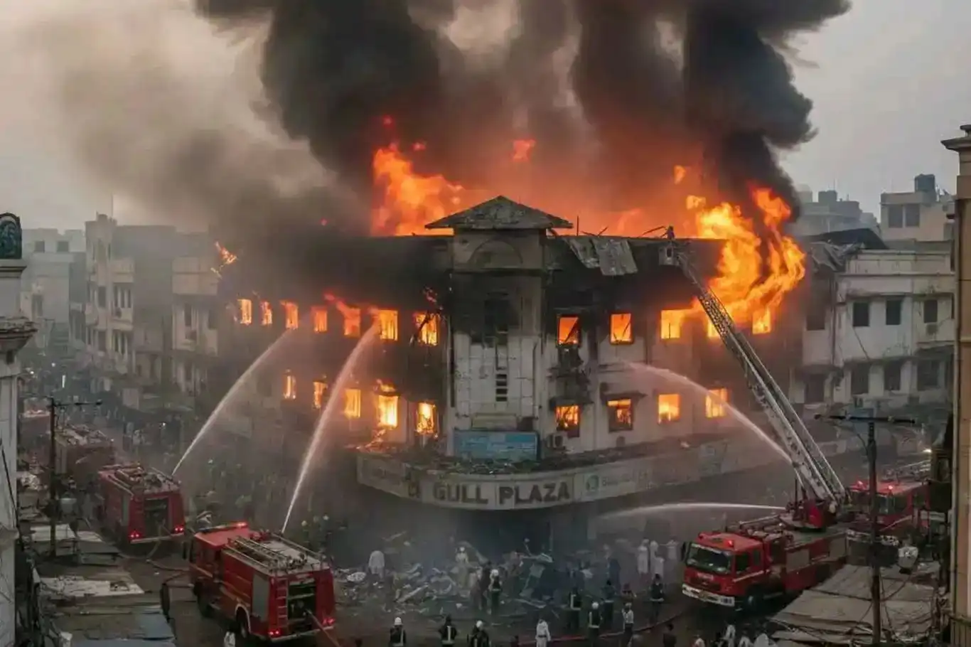 ارتفاع حصيلة قتلى حريق مركز تجاري في كراتشي بباكستان إلى 21 شخصا