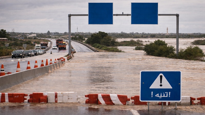 انقطاع في عديد الطرقات و الادارة العامة للحرس الوطني تحث على أخذ الاحتياطات اللازمة