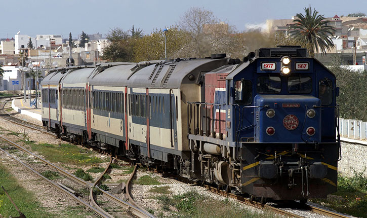  استئناف حركة القطارات على خط تونس - القلعة الخصبة