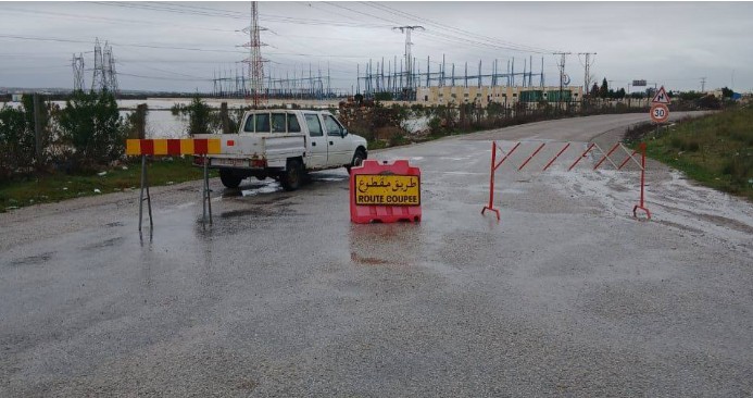 نابل: غلق مؤقت للطريق المحلية رقم 612 على مستوى وادي المغازل