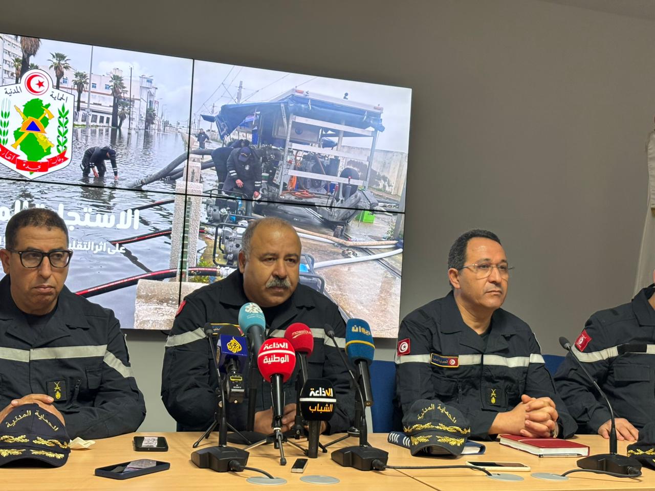  الحماية المدنية :  انطلاق الندوة الصحفية الخاصة بتسليط الضوء على الوضع العام بالبلاد  اثر التقلبات المناخية الأخيرة 