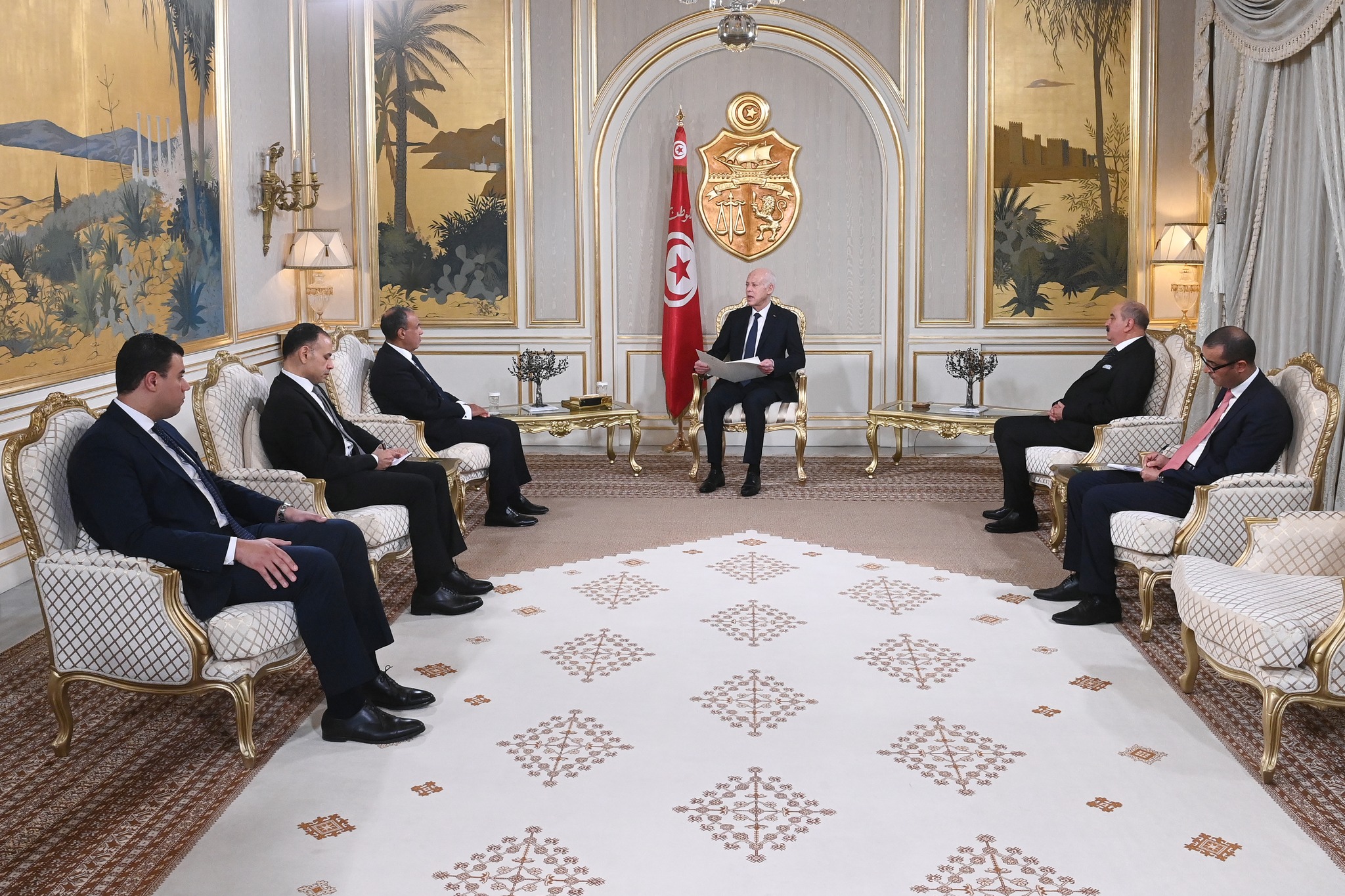 رئيس الجمهورية يستقبل وزير خارجية مصر