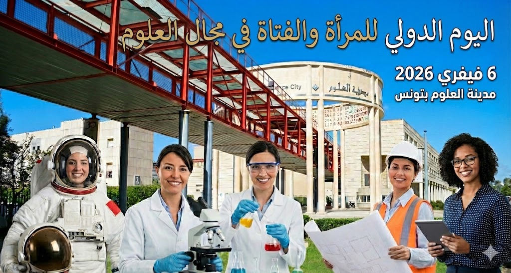 تظاهرة علمية بمدينة العلوم يوم 6 فيفري 2026 بمناسبة اليوم الدولي للمراة والفتاة في مجال العلوم