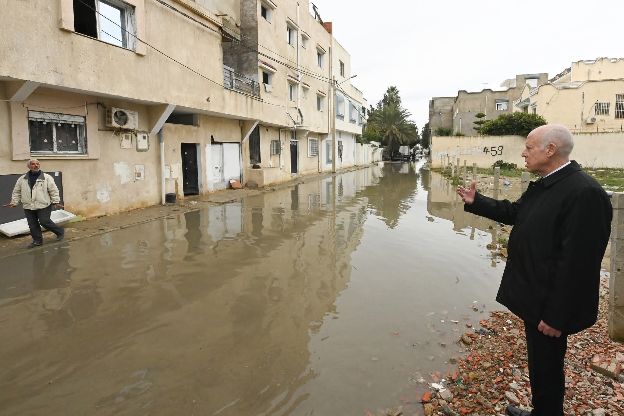 Saied à Bhar Lazreg: " la persistance de l’accumulation des eaux est due à la corruption et au sabotage"