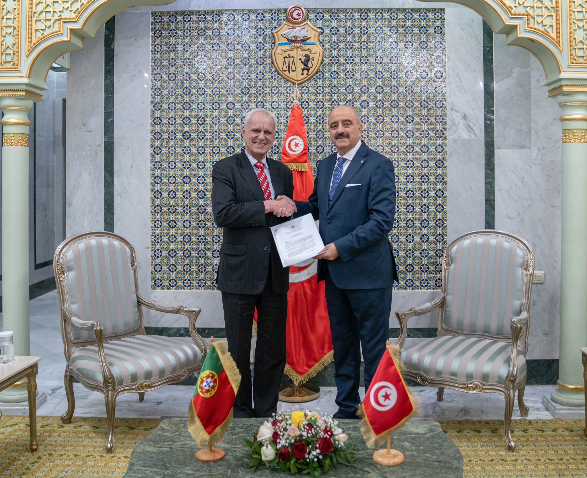 وزير الخارجية يلتقي السفير جديد لجمهورية البرتغال بتونس