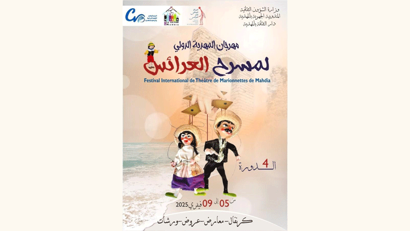 مهرجان المهدية الدولي لمسرح العرائس على رأس التظاهرات الثقافية والفنية بدور الثقافة بالجهة.