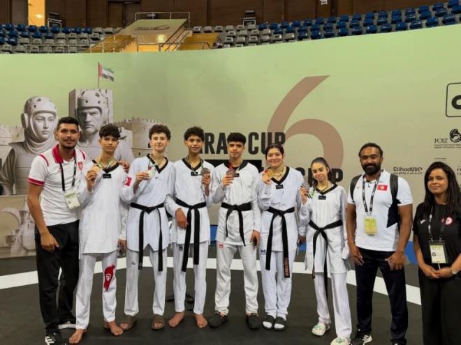 دورة الفجيرة الدولية للتايكواندو: المنتخب التونسي للأواسط والوسطيات يحرز 9 ميداليات منها ذهبيتان