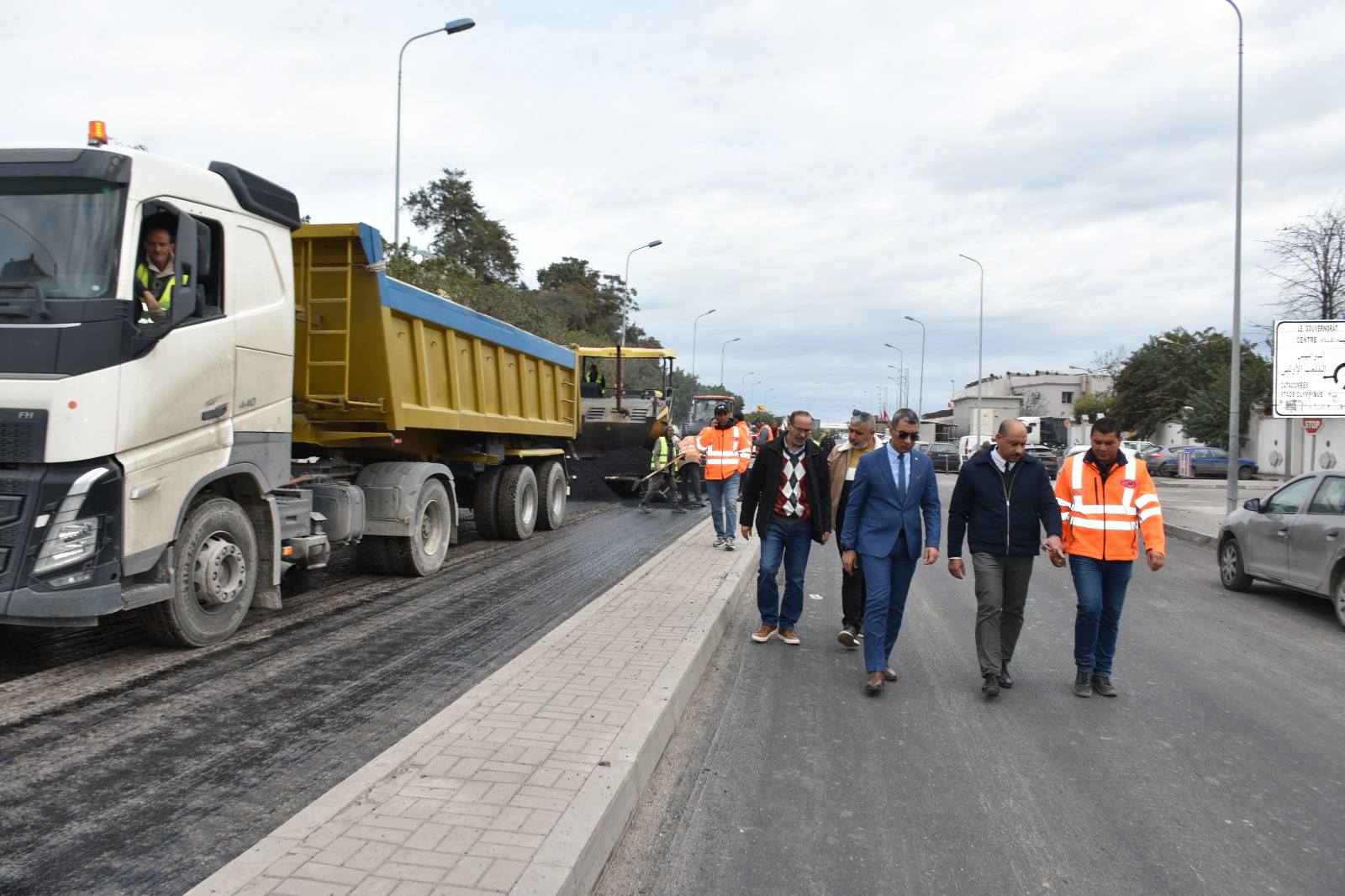 ولاية سوسة: متابعة أشغال صيانة الطرقات بالجهة.