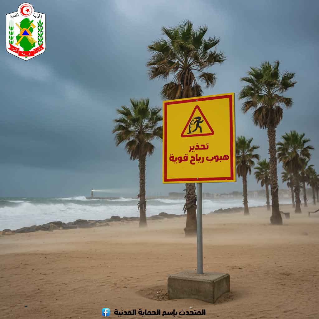 هبُوب رياح قويّة مرفوقة بأمطار: الحماية المدنيّة تتوجّه بجُملة من التّوصيات