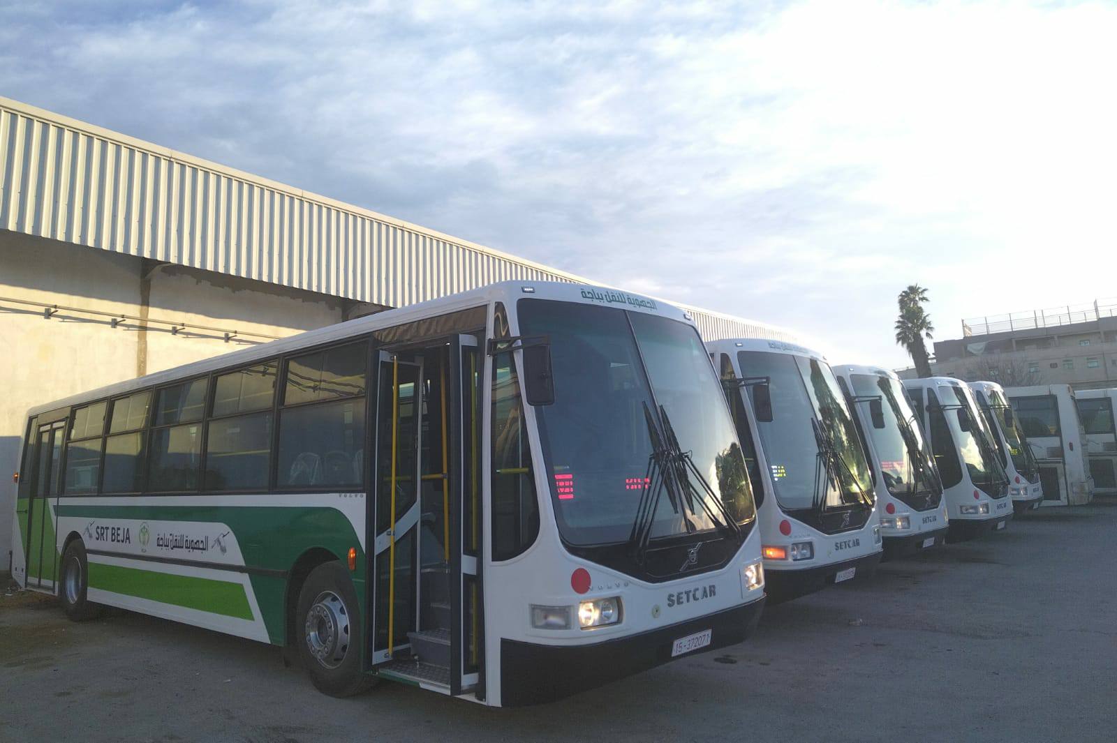 الشركة الجهوية للنقل بباجة تُعزز أسطولها بحافلات جديدة