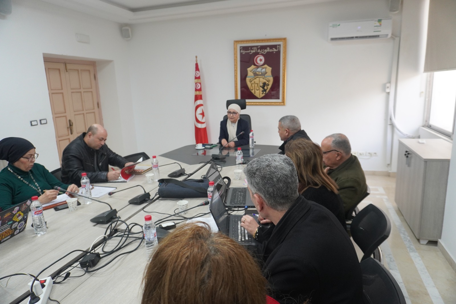 عرض مشروع الخطة التنفيذية للاعداد والتأهيل للحياة الزوجية في جلسة عمل بوزارة الاسرة