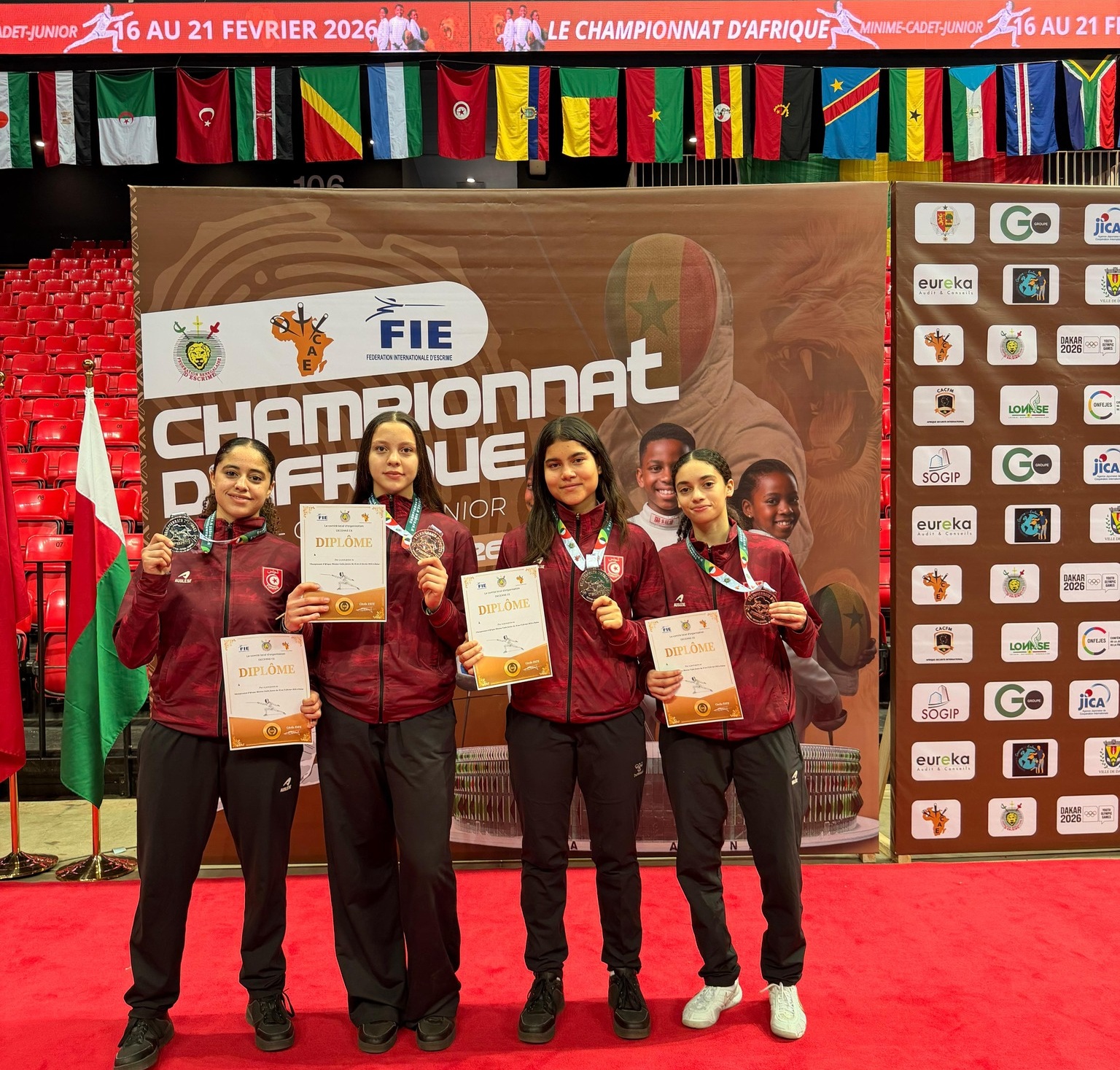 بطولة افريقيا للمبارزة للشبان : 4 ميداليات جديدة للمشاركة التونسية في صنف الصغريات