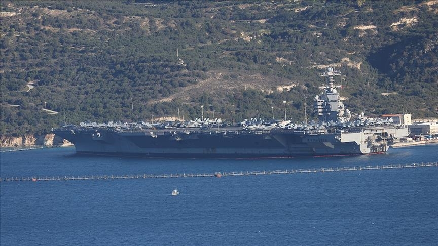 حاملة الطائرات الأمريكية جيرالد آر. فورد تغادر اليونان متجهة إلى الشرق الأوسط