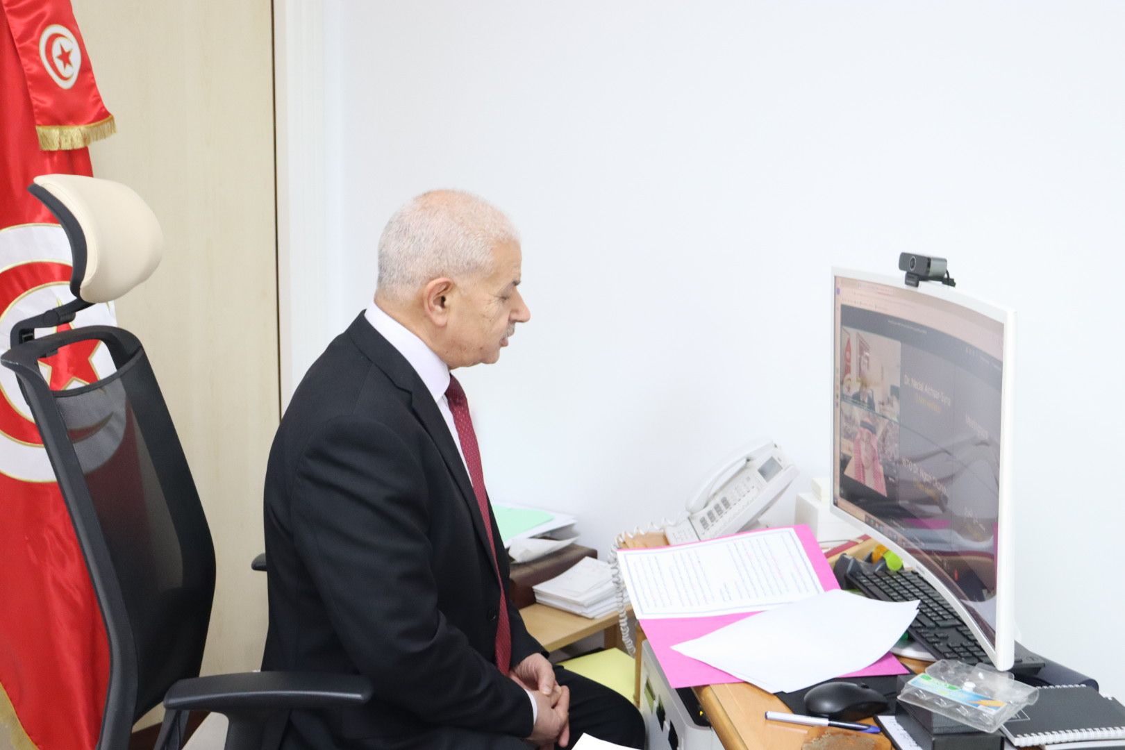 وزير التجارة وتنمية الصادرات  يشارك في الاجتماع التحضيري عن بعد لوزراء التجارة العرب  للمؤتمر الوزاري 14 للمنظمة العالمية للتجارة 