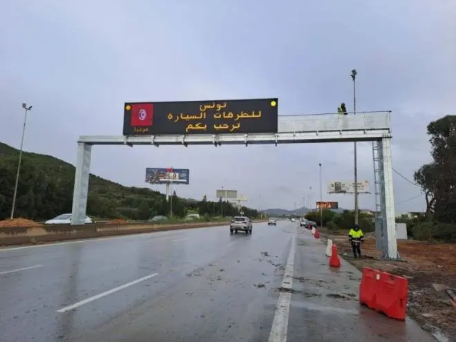 Autoroute : installation de panneaux à messages variables près de Mornag