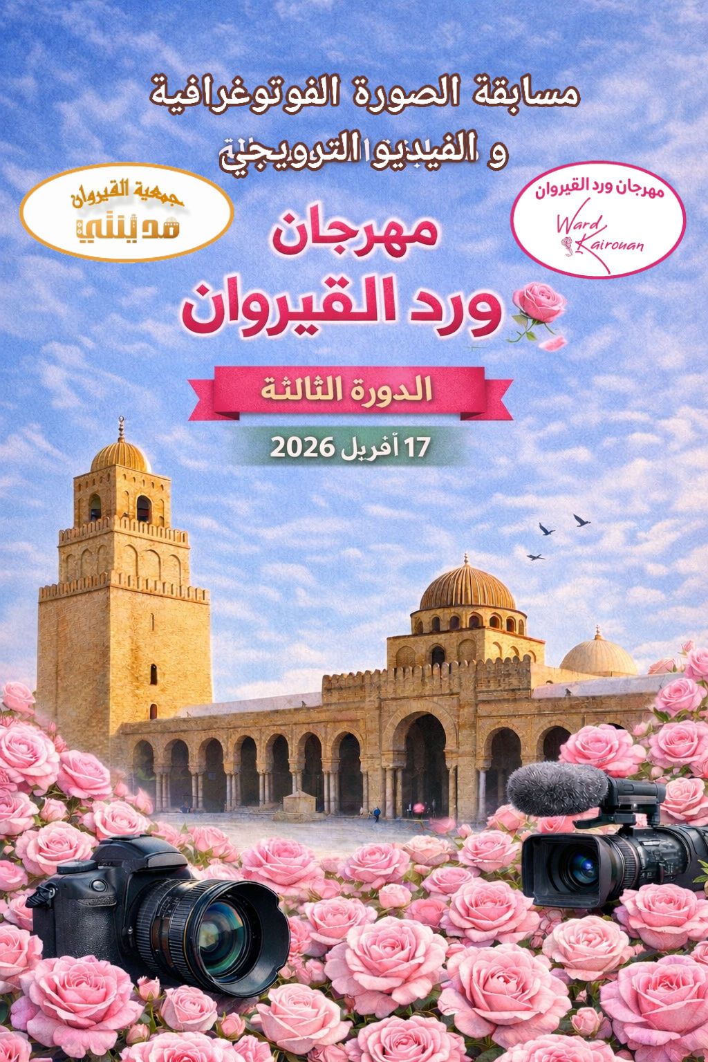 مهرجان القيروان: إطلاق مسابقة الفيديو الترويجي لورد القيروان ومسابقة الصورة الفوتوغرافية للهواة