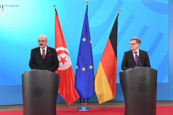 وزير الخارجية يترأس في برلين رفقة نظيره الألماني، جلسة عمل في إطار إحياء الذكرى 70 لإرساء العلاقات الدبلوماسية بين البلدين