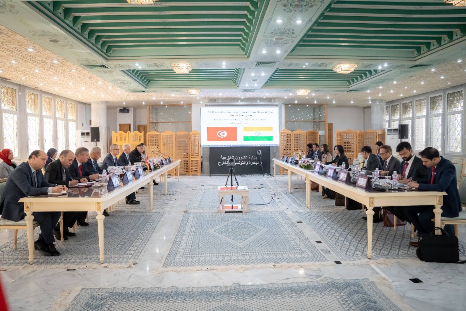 وزير الخارجية يستقبل وكيلة وزارة الشؤون الخارجية الهنديّة المكلفة بالتعاون مع بلدان الجنوب.