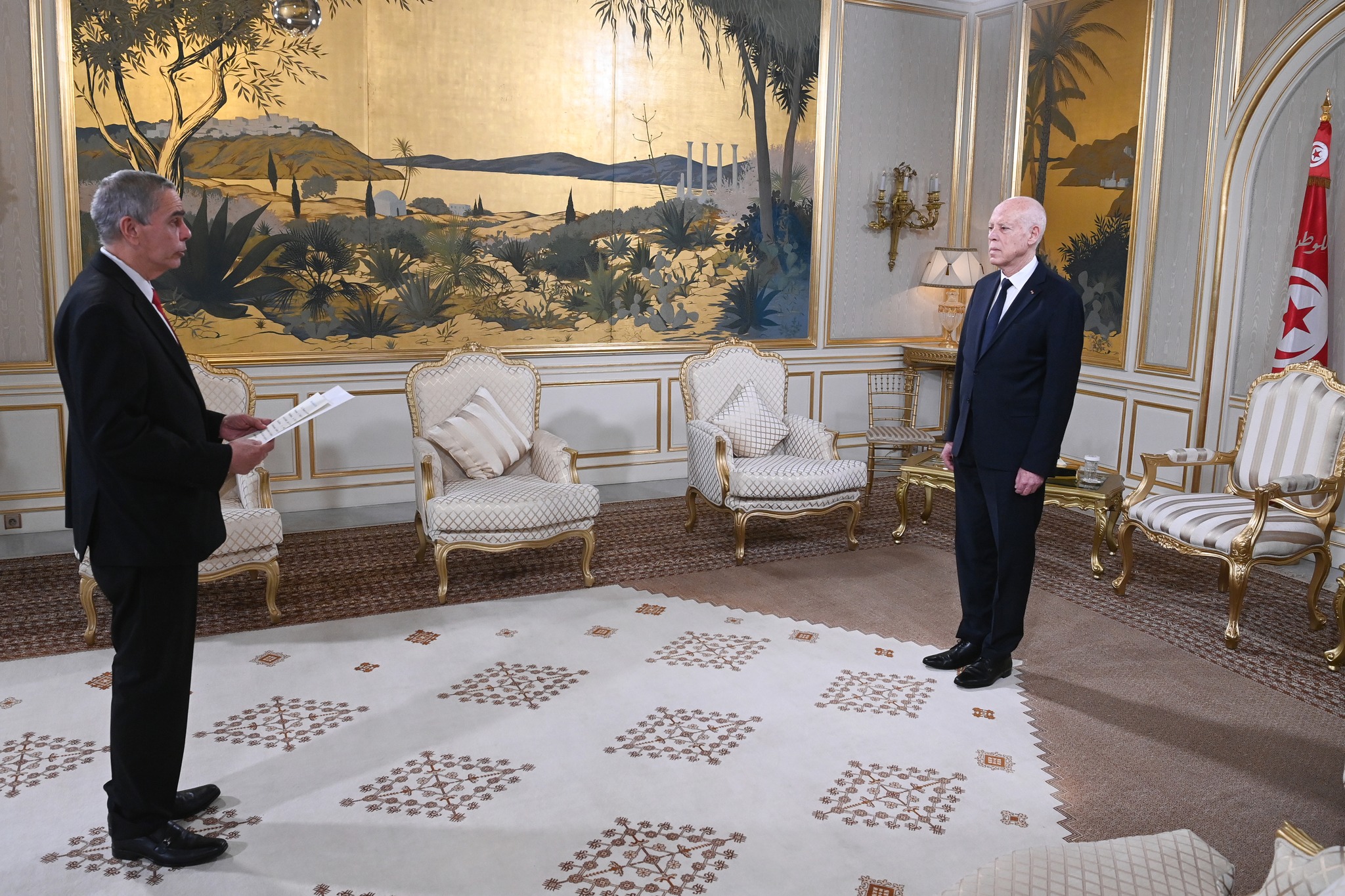 رئيس الجمهورية يتسلم أوراق اعتماد سفراء أجانب جدد بتونس.