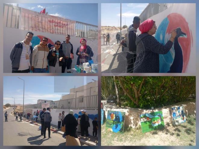 توزر: مهرجان الفنون التشكيلية بواحة تمغزة في دورته الثانية: جداريات وورشات في رحاب الشلالات والواحات