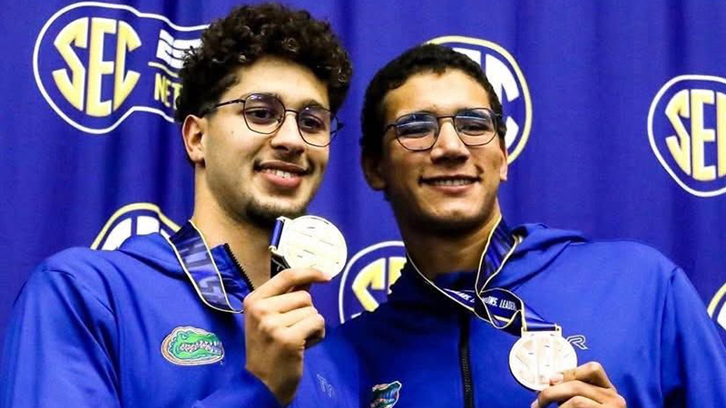 بطولة الجامعات الأمريكية للسباحة: ميدالية ذهبية لأيوب الحفناوي وفضية لأحمد الجوادي في سباق 500 ياردة