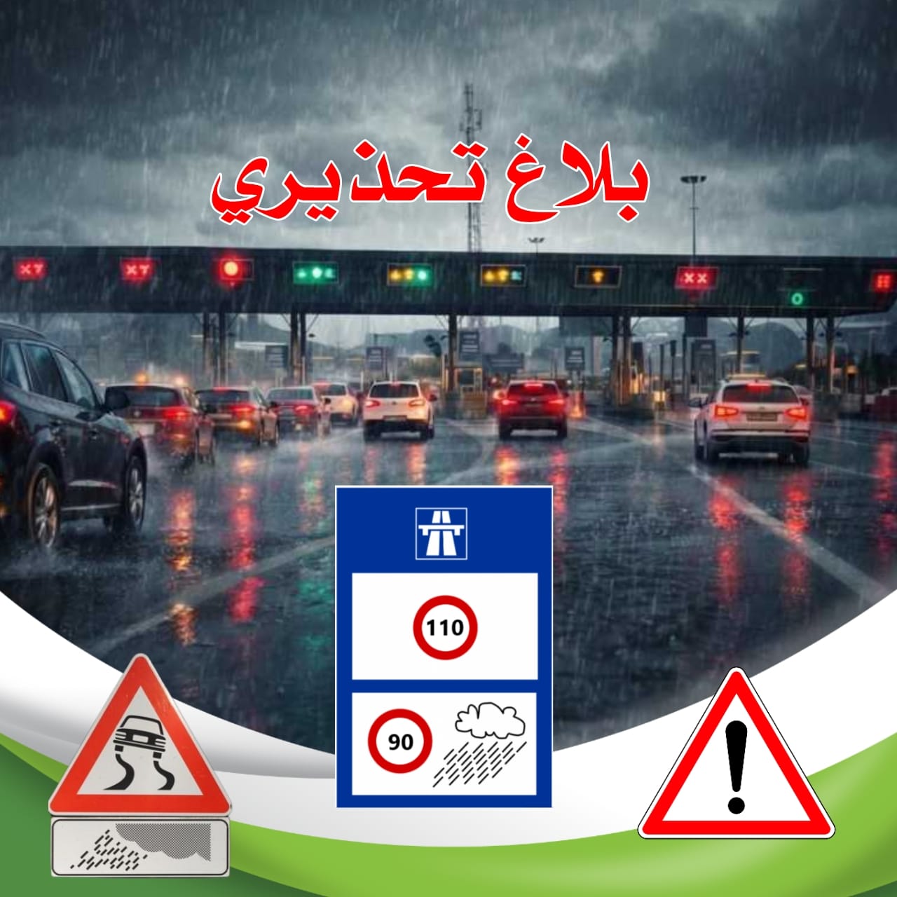 تونس للطرقات السيارة تدعو مستعملي الطريق إلى توخي الحيطة والحذر بسبب التقلبات جوية