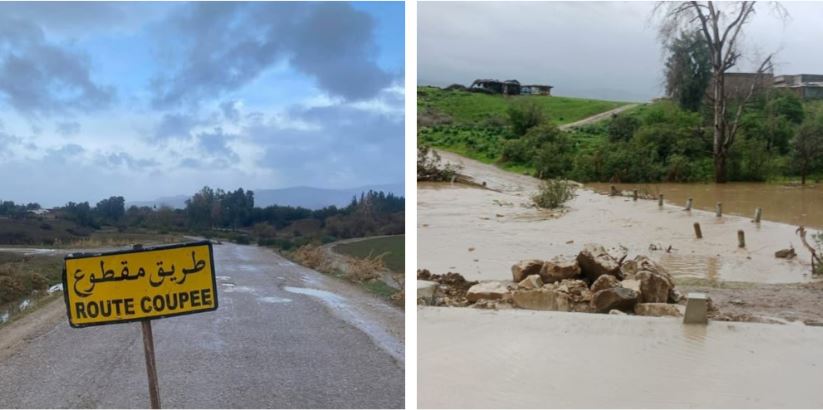 جندوبة: انقطاع عدد من الطرقات بسبب الأمطار الغزيرة 