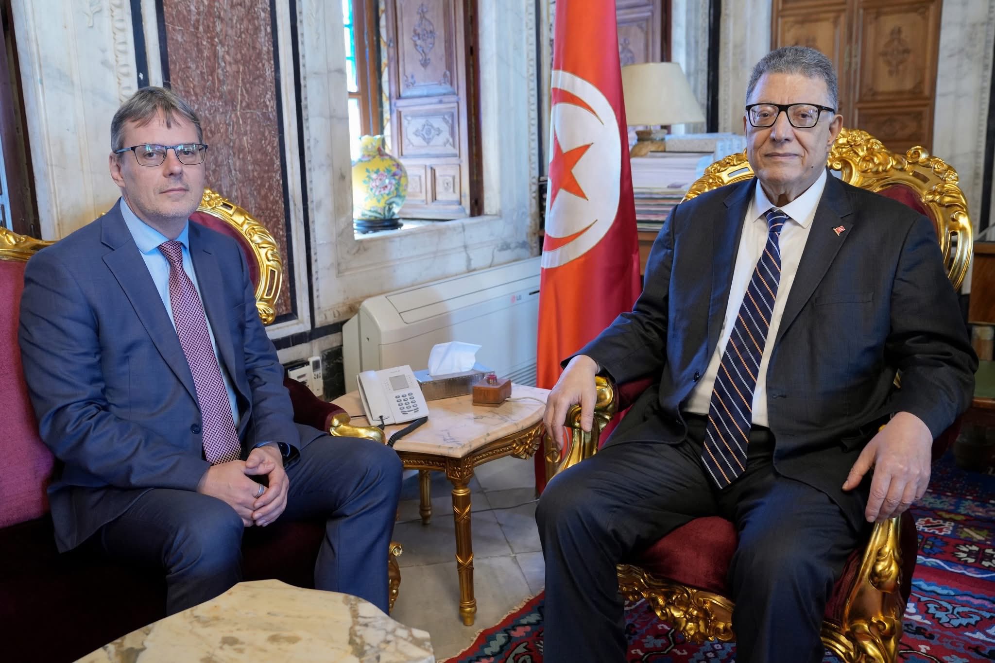 رئيس البرلمان وسفير جمهورية التشيك بتونس يؤكّدان علاقات التعاون الوثيق بين البلدين