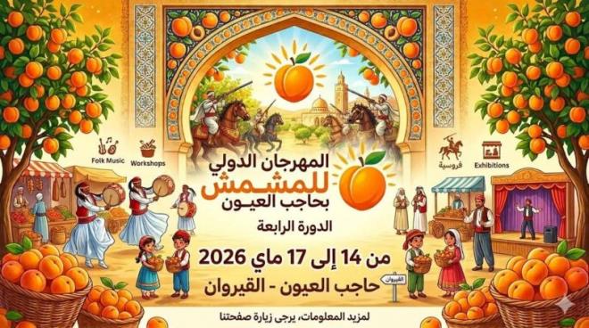 الدورة الرابعة للمهرجان الدولي للمشمش بحاجب العيون من 14 الى 17 ماي 2026