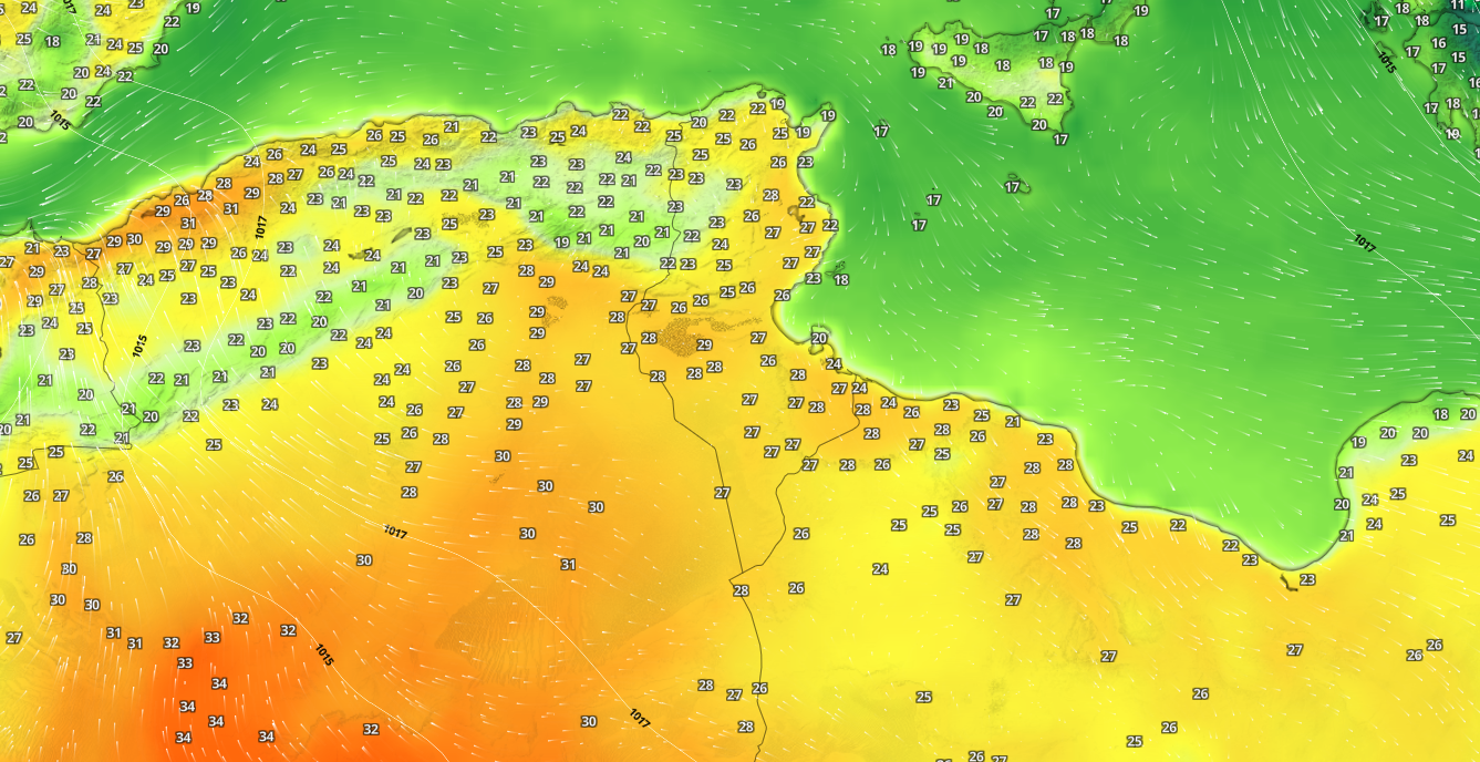 الحرارة القصوى بين 23 و 33 درجة الخميس