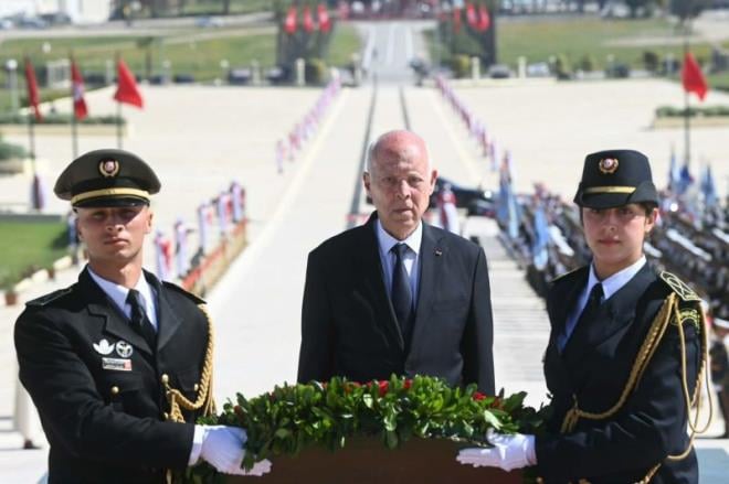 رئيس الجمهورية يشرف بالسيجومي على موكب إحياء الذكرى الثامنة والثمانين لعيد الشهداء