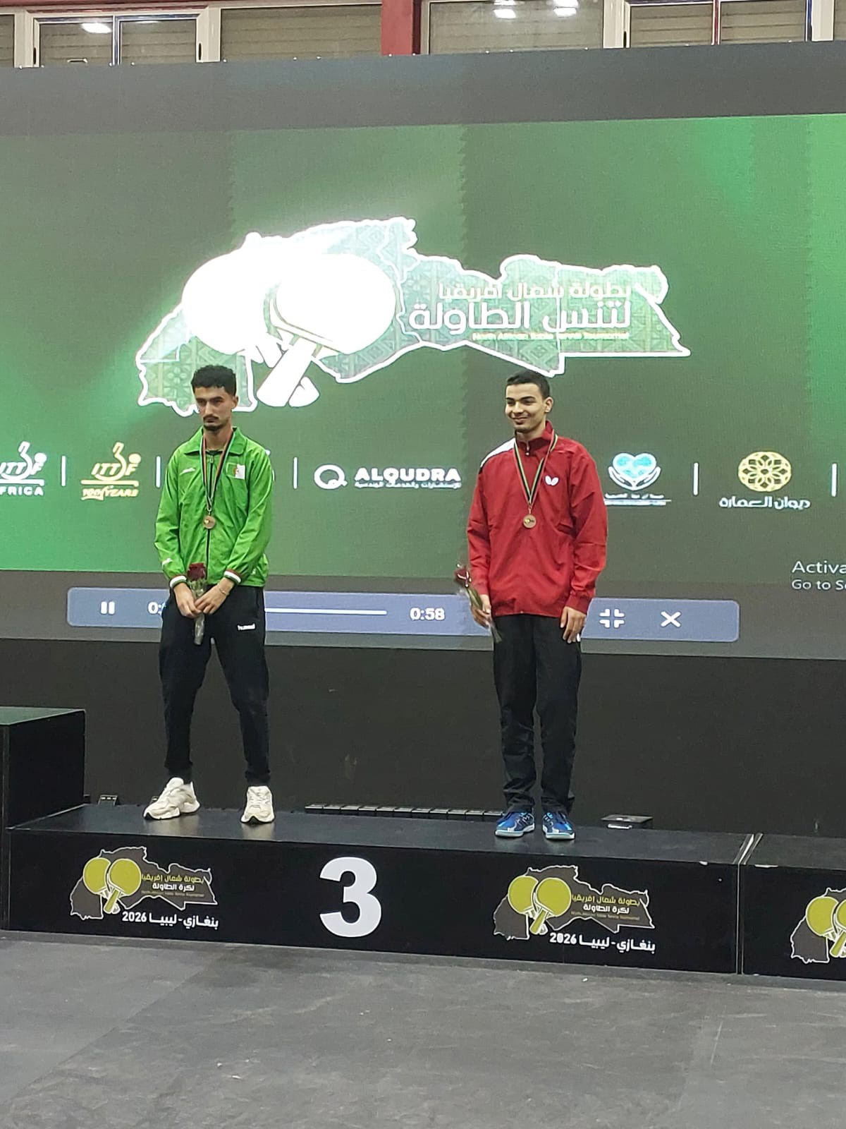 ميدالية برونزية لوسيم الصيد في بطولة شمال إفريقيا لكرة الطاولة