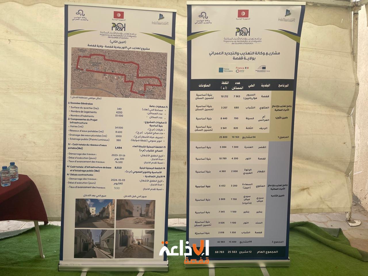 قفصة: تقدّم مشروع تهيئة وتهذيب حي النور بقفصة المدينة بنسبة 90 بالمائة 