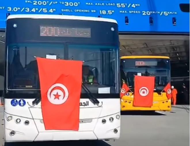 وزارة النقل: وصول 136 حافلة جديدة إلى ميناء حلق الوادي