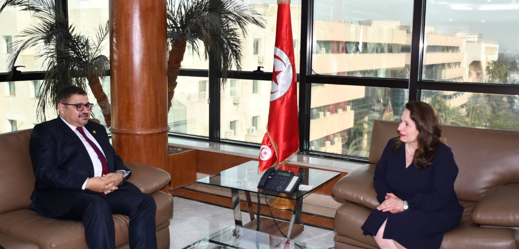 وزيرة الصناعة تستقبل المدير التنفيذي لمركز التميز الإفريقي للأسواق الشاملة 