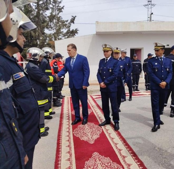 مدير عام الحماية المدنية يعاين جاهزية وحدات الحماية المدنية بالقصرين لمجابهة الحرائق والكوارث المحتملة