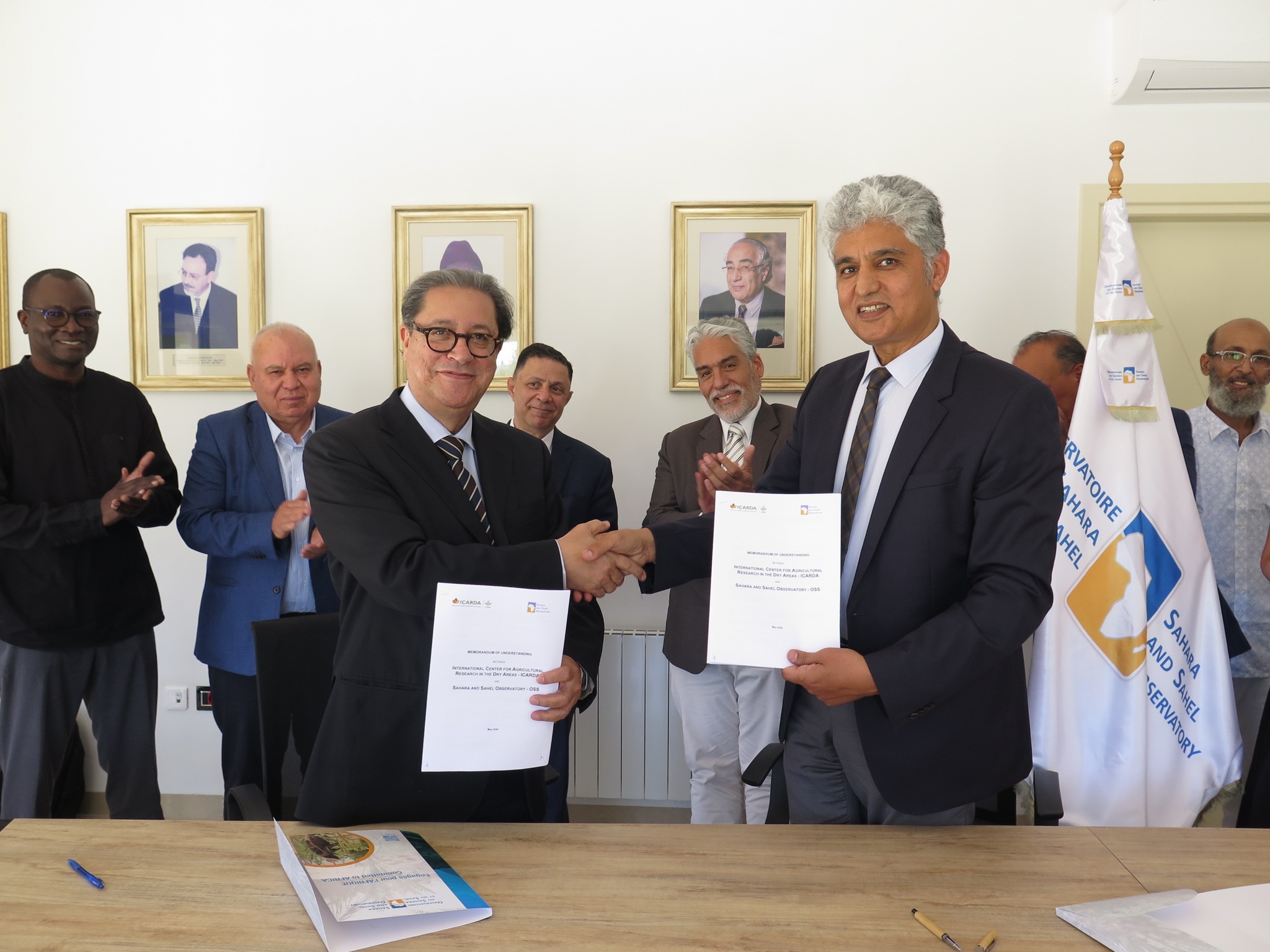 توقيع مذكرة تفاهم بين مرصد الصحراء والساحل والمركز الدولي للبحوث الزراعية في المناطق الجافة