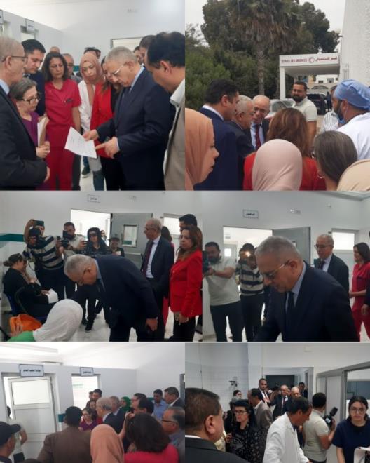 وزير الصحة يفتتح عددا من الأقسام الطبية بمؤسسات صحية بولاية نابل
