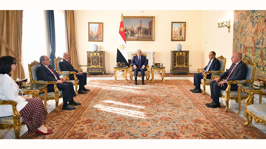رئيس مصر يستقبل وزير الشؤون الخارجية بمُناسبة زيارة العمل التي يؤديها إلى جمهورية مصر العربية الشقيقة