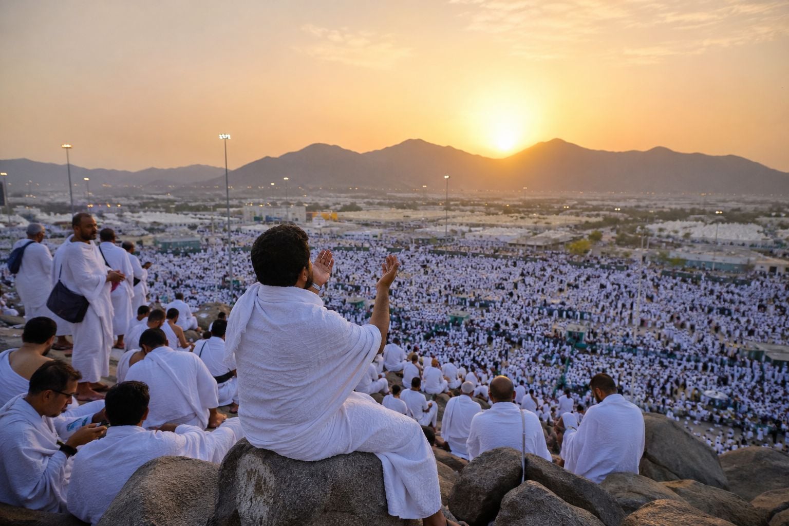 الحجاج يتوافدون إلى صعيد عرفات لأداء ركن الحج الأعظم