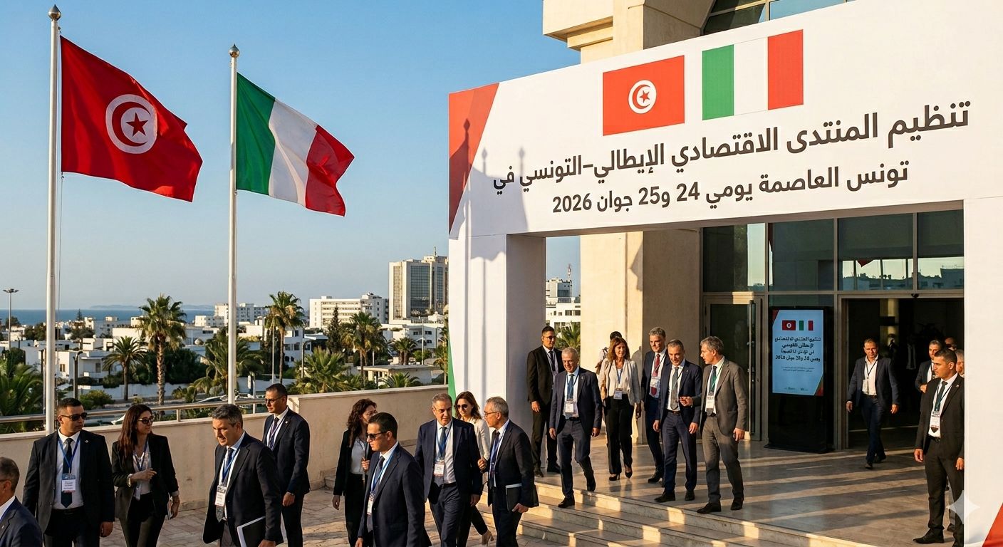 تونس تحتضن فعاليات المنتدى الأقتصادي التونسي الايطالي يومي 24 و25 جوان 2026