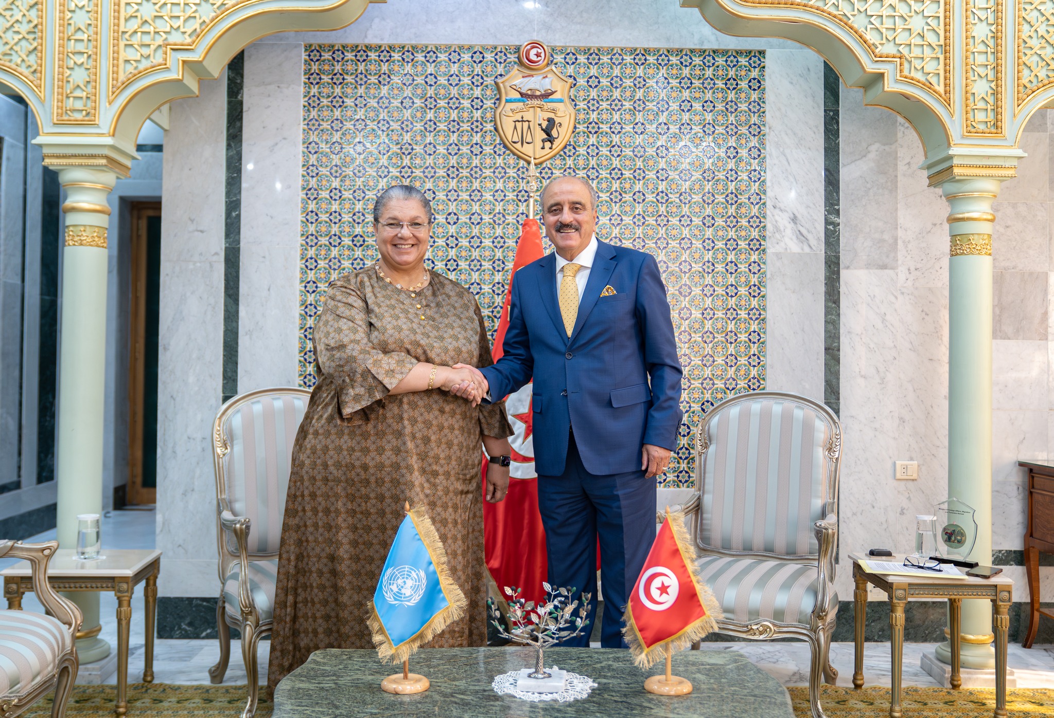 وزير الخارجية يستقبل الممثّلة الخاصة للأمين العام للأمم المتحدة ورئيسة بعثة الأمم المتحدة للدعم في ليبيا